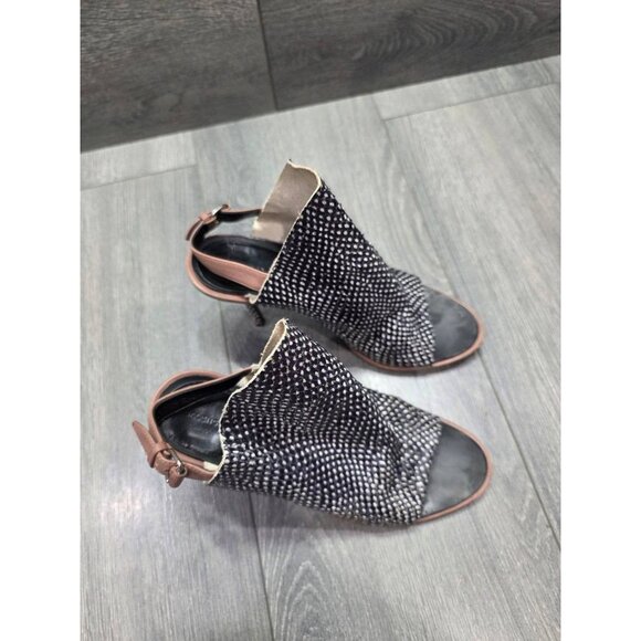 Balenciaga Python Style Printed Leather Sandals Black 37,5 S000032 - Picture 8 of 11